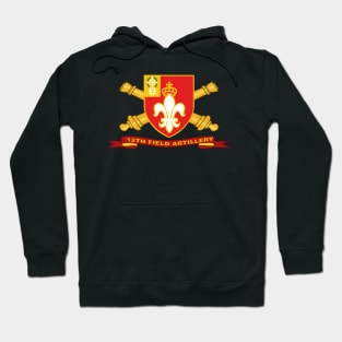 12th Field Artillery w Br - Ribbon Hoodie